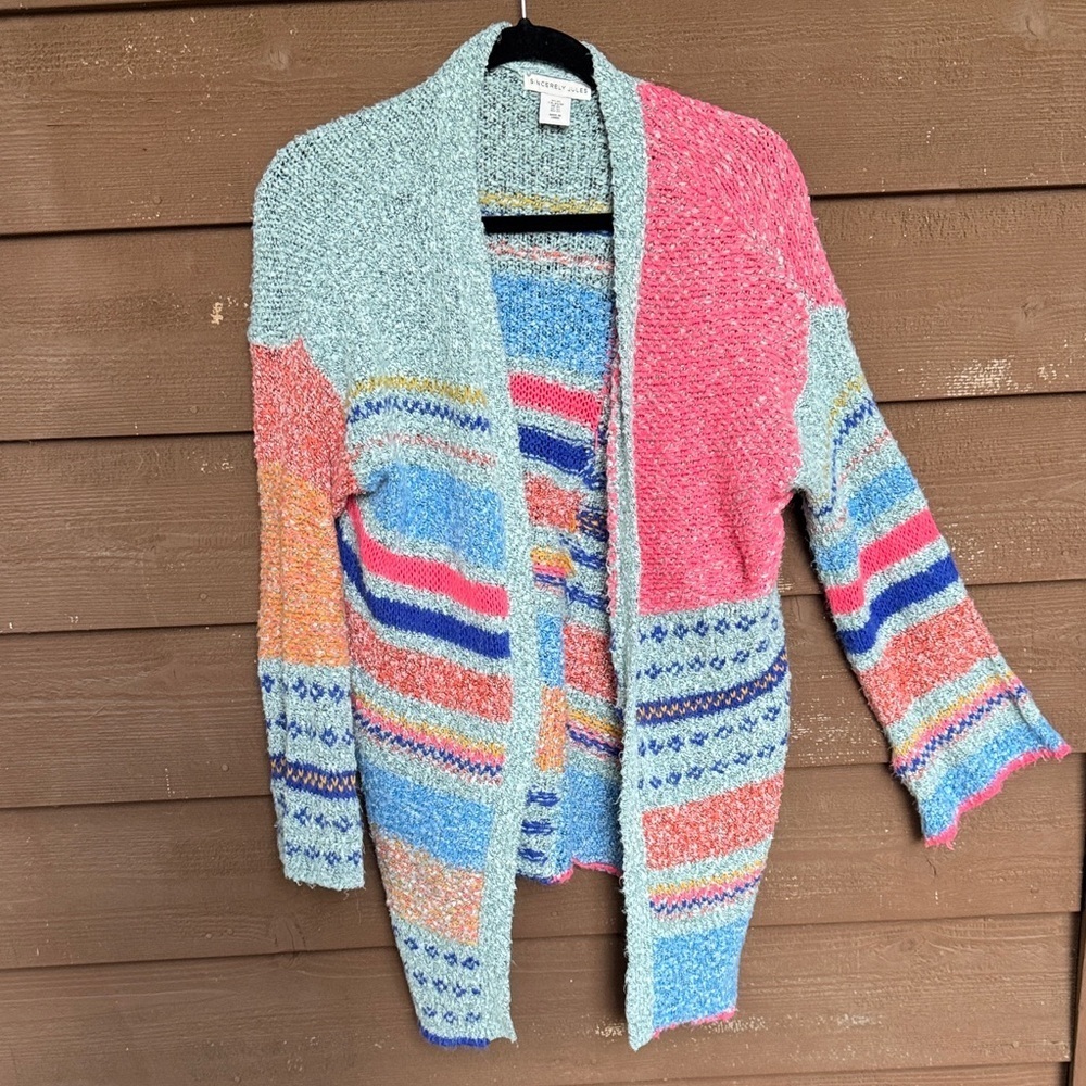 Sincerely Jules color block cardigan size XS